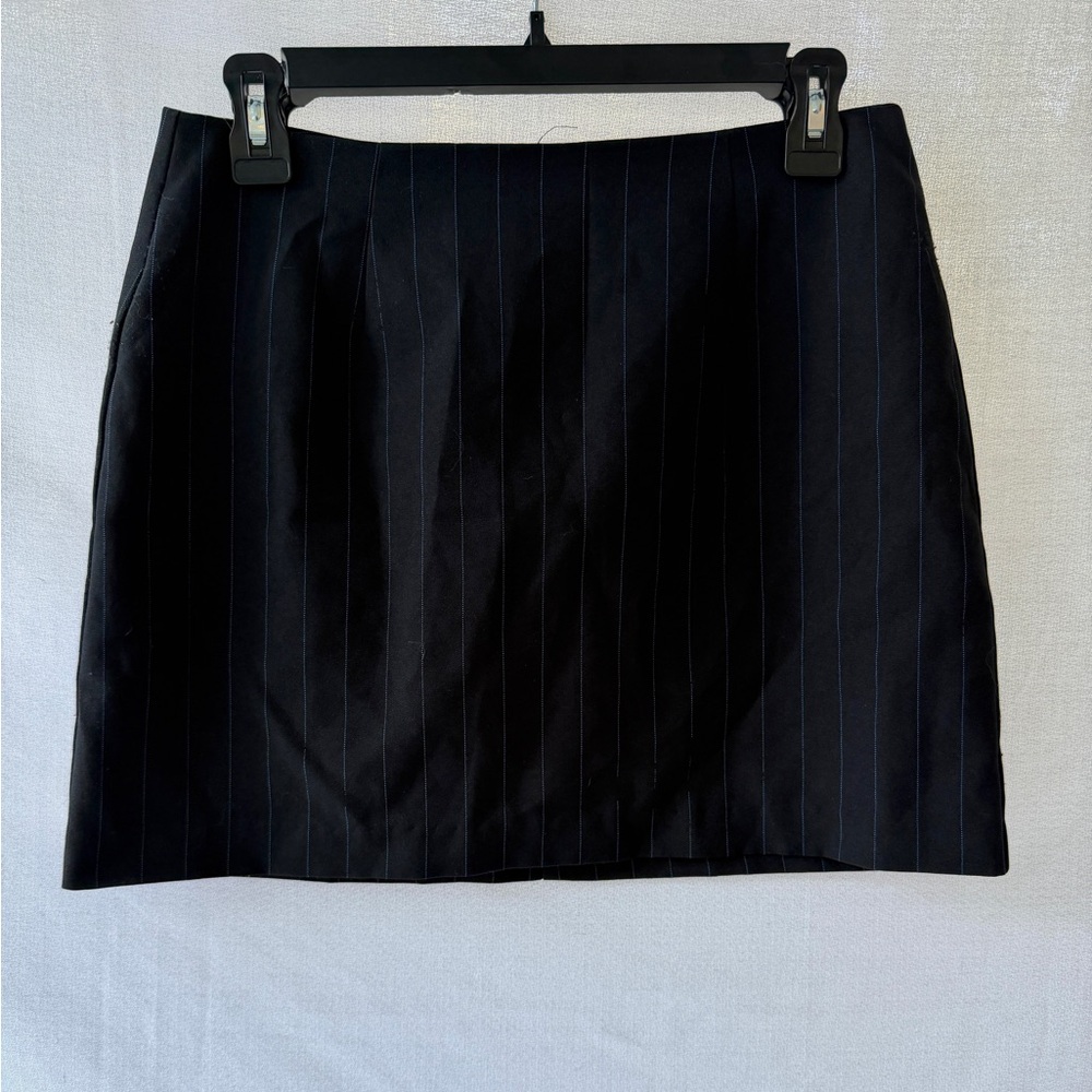 I. N. San Francisco Black Pinstripe Miniskirt 7 NWoT